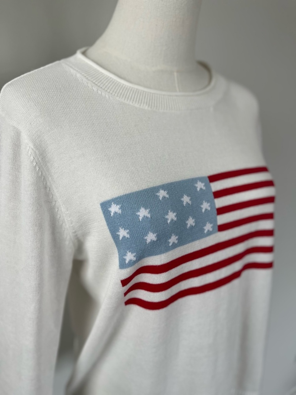 Dylan American Flag Knit Sweater XS Patriotic USA Coastal Preppy - Picture 5 of 14